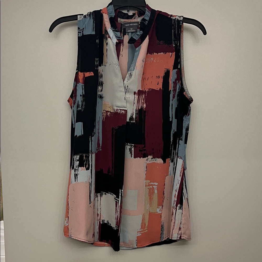 Van Heusen Multicolor Abstract Sleeveless Blouse